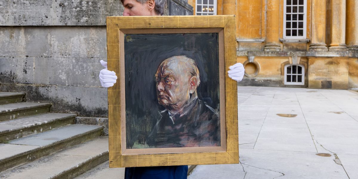 A Study for the Infamous Portrait of Winston Churchill Featured in The Crown is For Sale