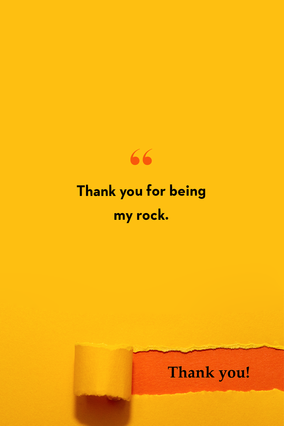 yellow quote card with a thank you message