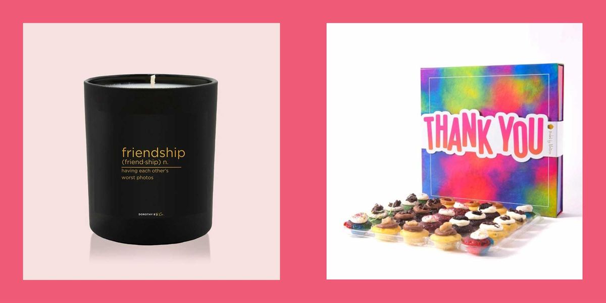 thank you gifts friendship soy candle and baked by melissa thank you cupcake gift box