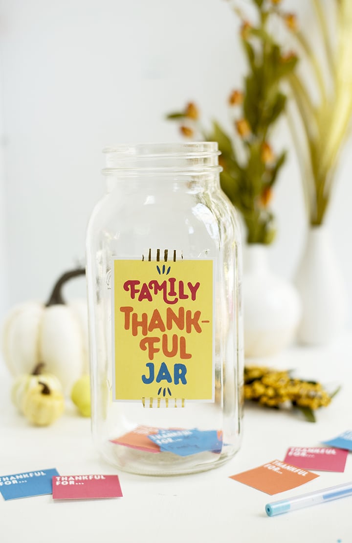 family thankful jar