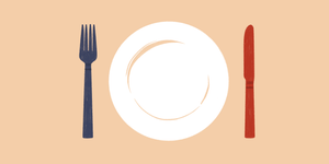 Fork, Cutlery, Tableware, Chopsticks, Spoon, Kitchen utensil, Circle, Plate, Illustration, 