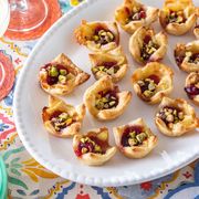 thanksgiving appetizers cranberry brie puff pastry bites