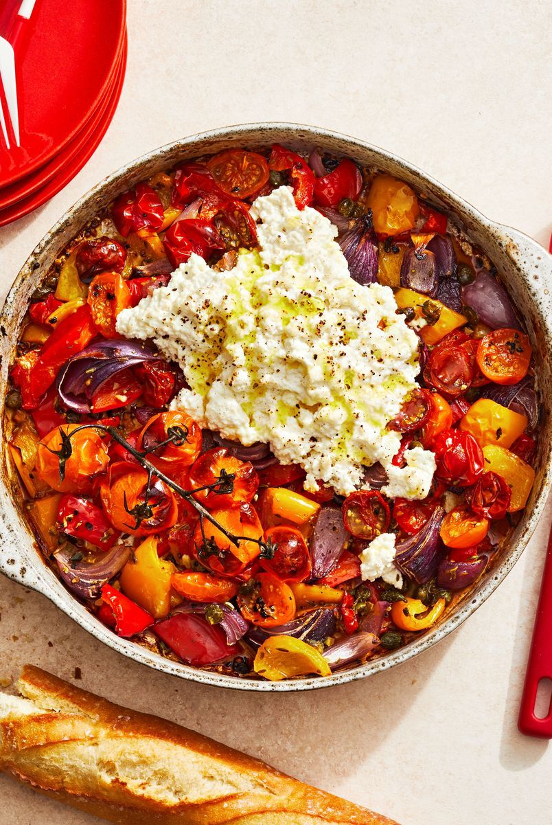 baked tomatoes with ricotta