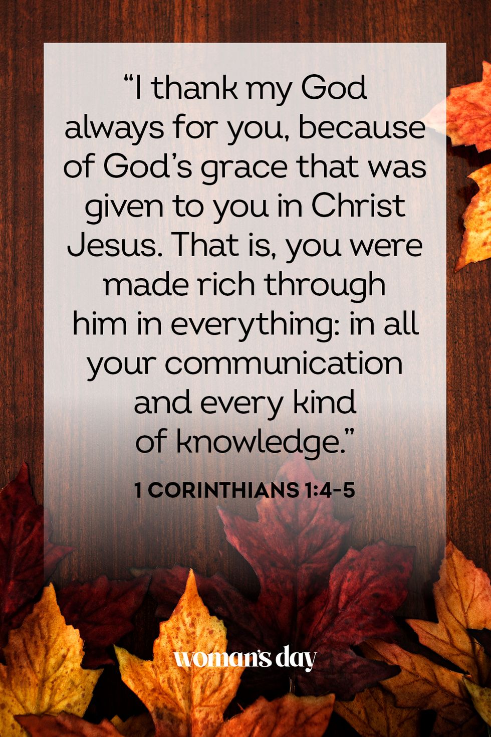 thanksgiving bible verses 1 corinthians 1 4 5