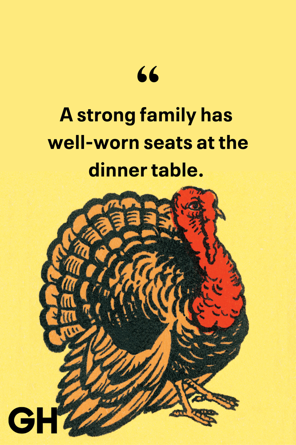a strong family has well worn seats at the dinner table