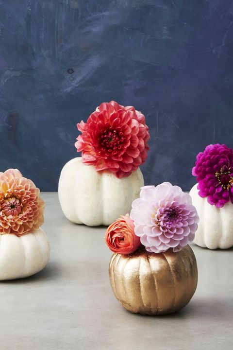 thanksgiving centerpieces  pumpkin pot flowers