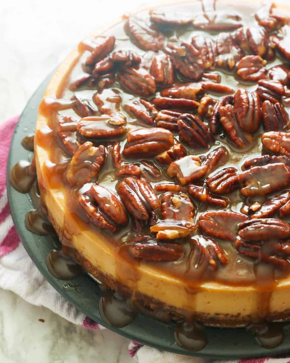 thanksgiving cheesecake recipes pecan pie cheesecake