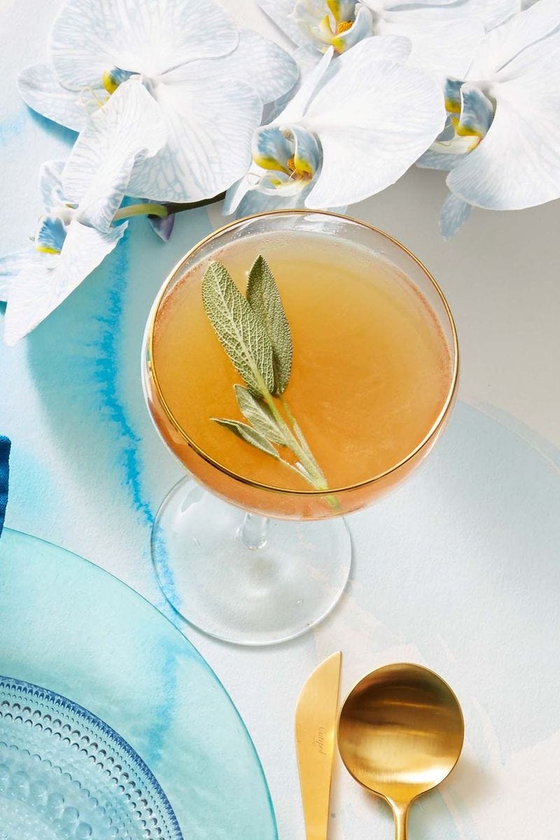ginger sage rye cocktail