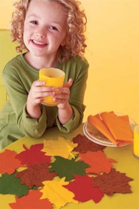 thanksgiving crafts leaf placemat