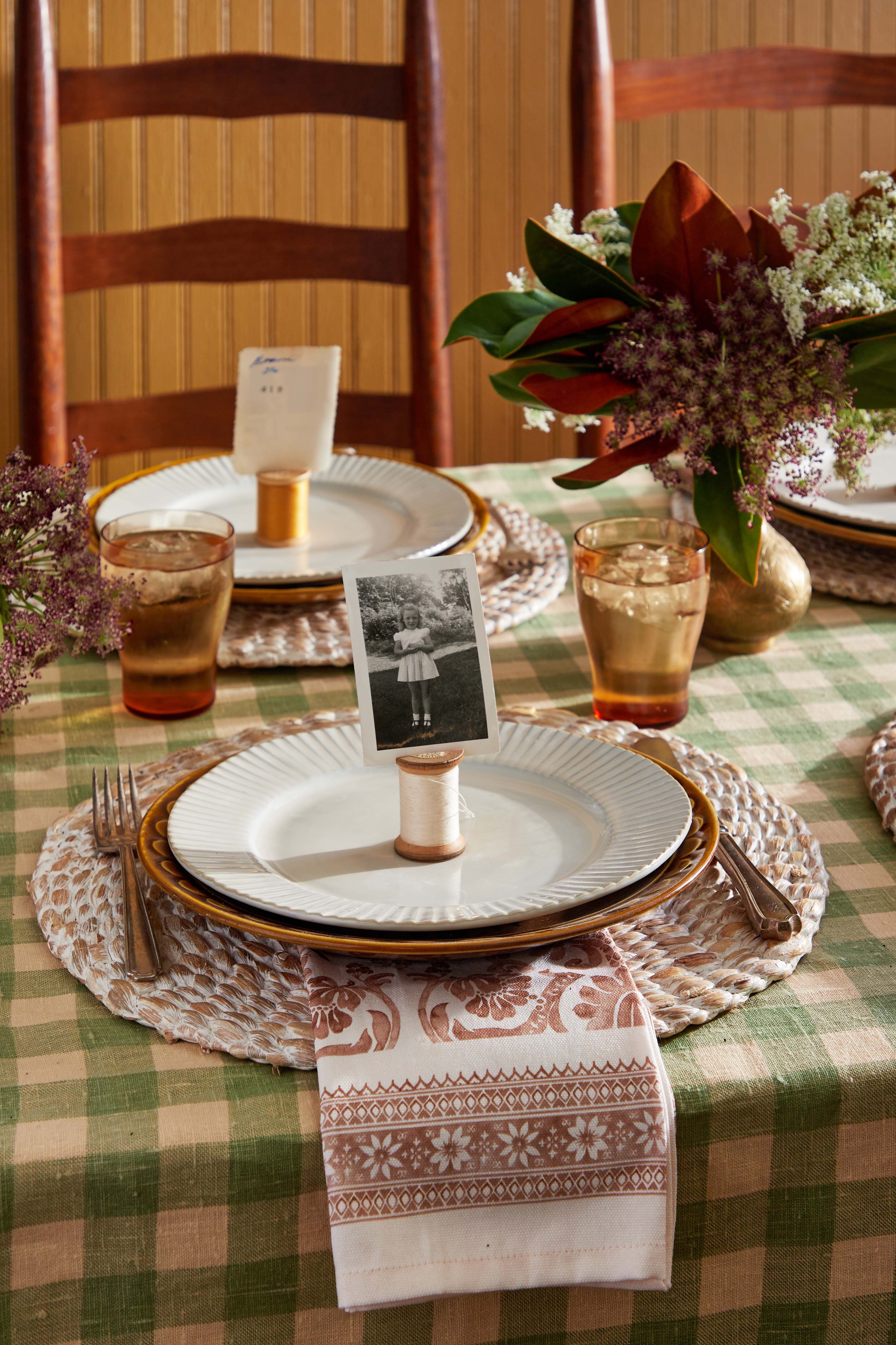 Thanksgiving Kids' Table Covered in Brown Paper and Full of Kid Activities