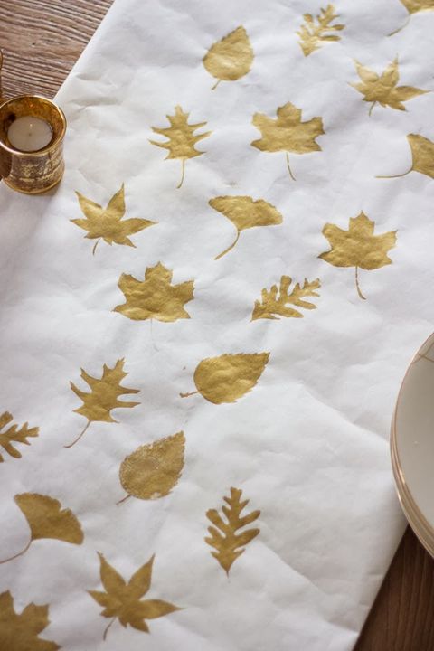 thanksgiving crafts fall leaves table runner