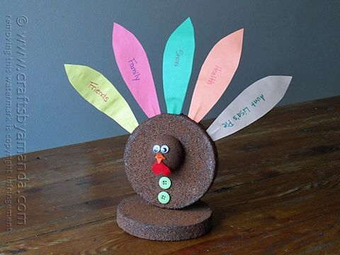 thanksgiving crafts thankful styrofoam turkey