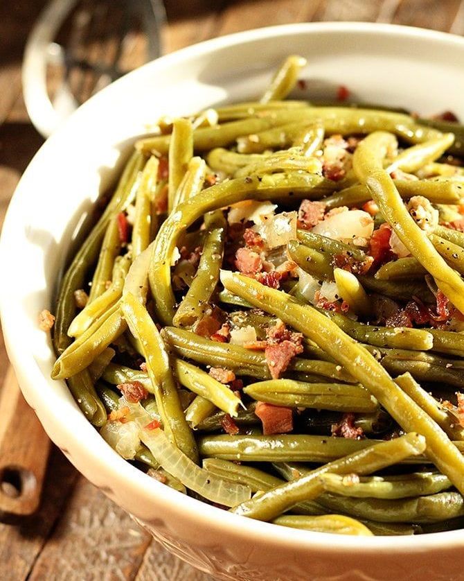 southern slow cooker green beans