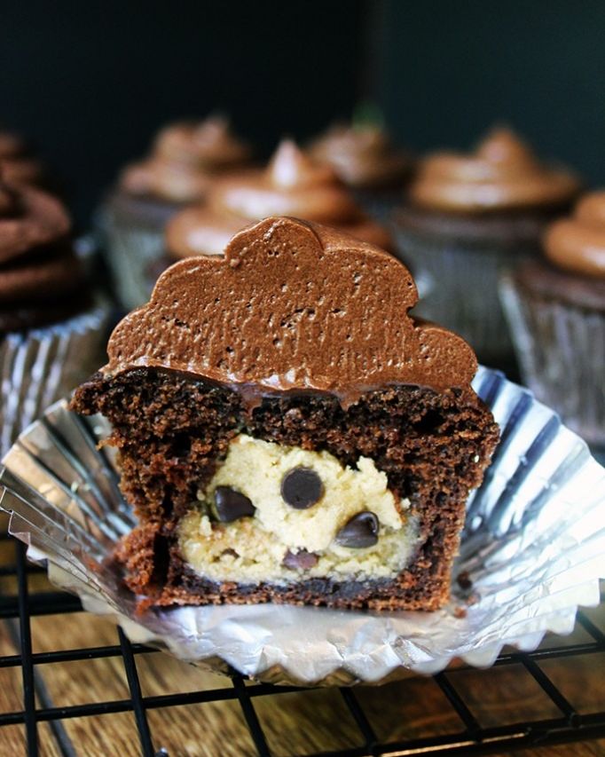 chocolate chip cookie dough thanksgiving cupcake recipe