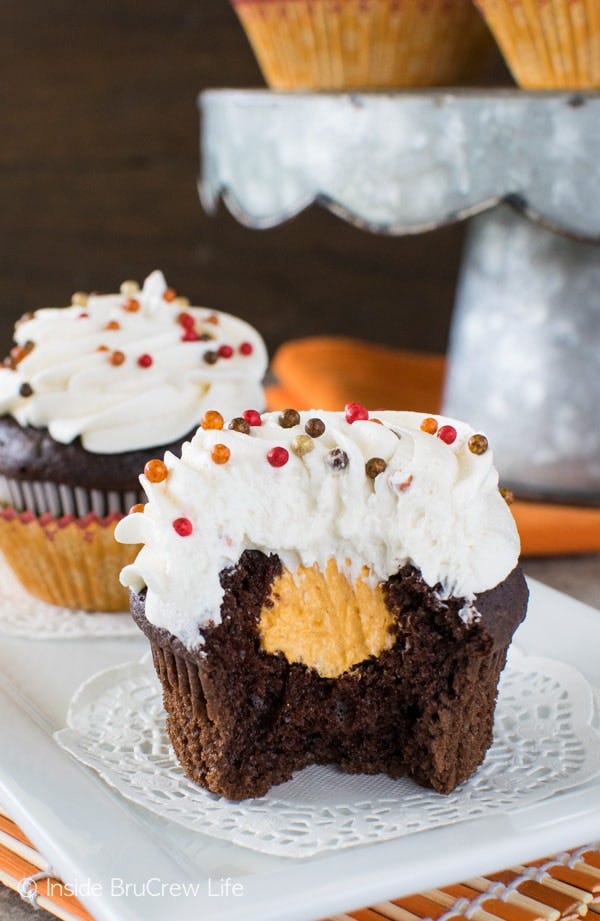thanksgiving cupcakes chocolate pumpkin