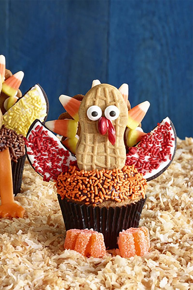 thanksgiving cupcakses turkey cupcakes