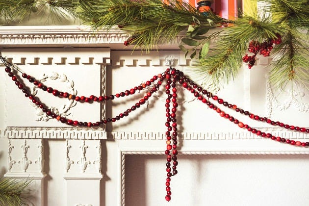 thanksgiving decoration cranberry garland