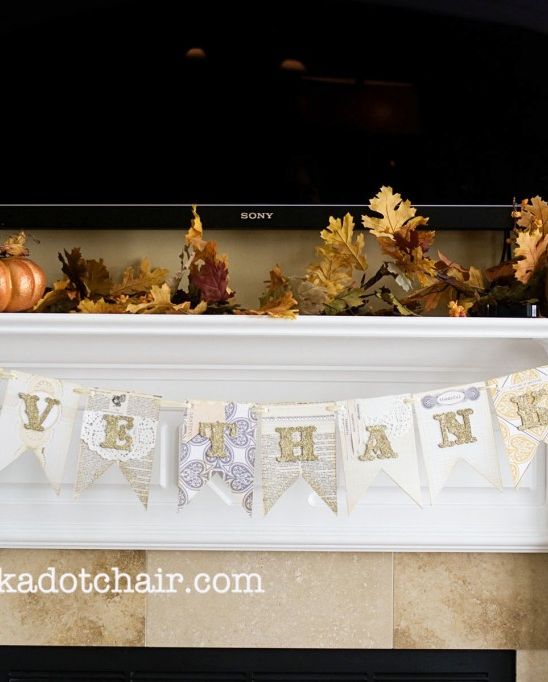 Thanksgiving decoration, giving thanks banner