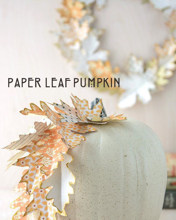 thanksgiving decoration paper leaf pumpkin