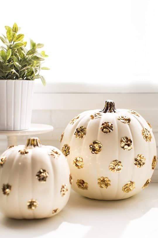 thanksgiving decoration sequin pumpkin