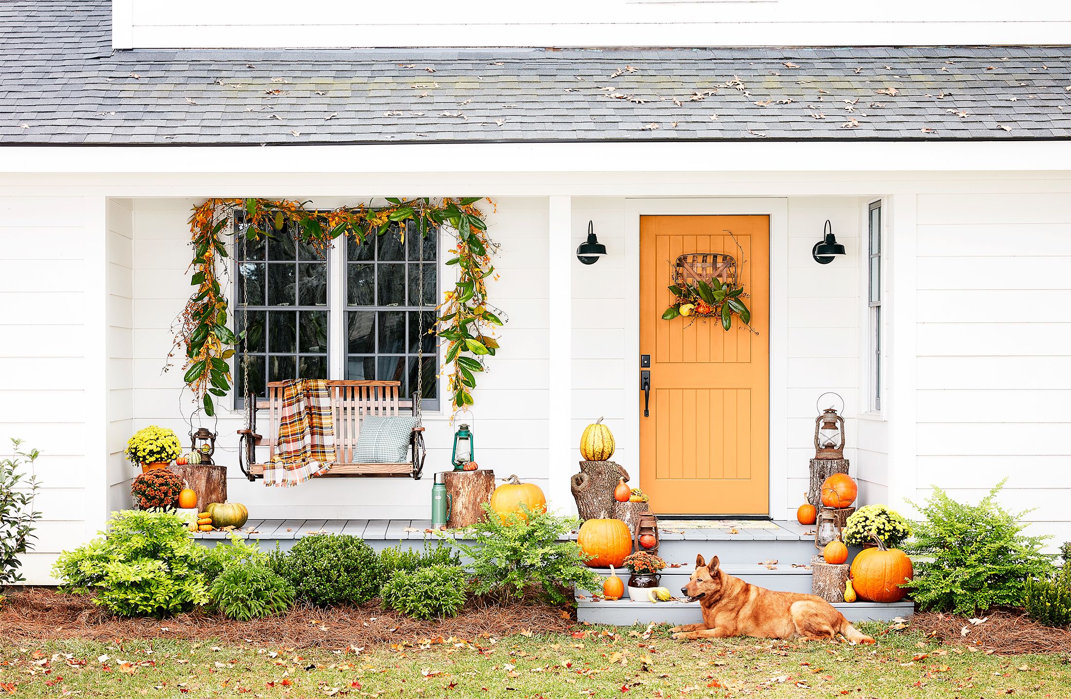 Summer Front Porch and Cottage Style Garden