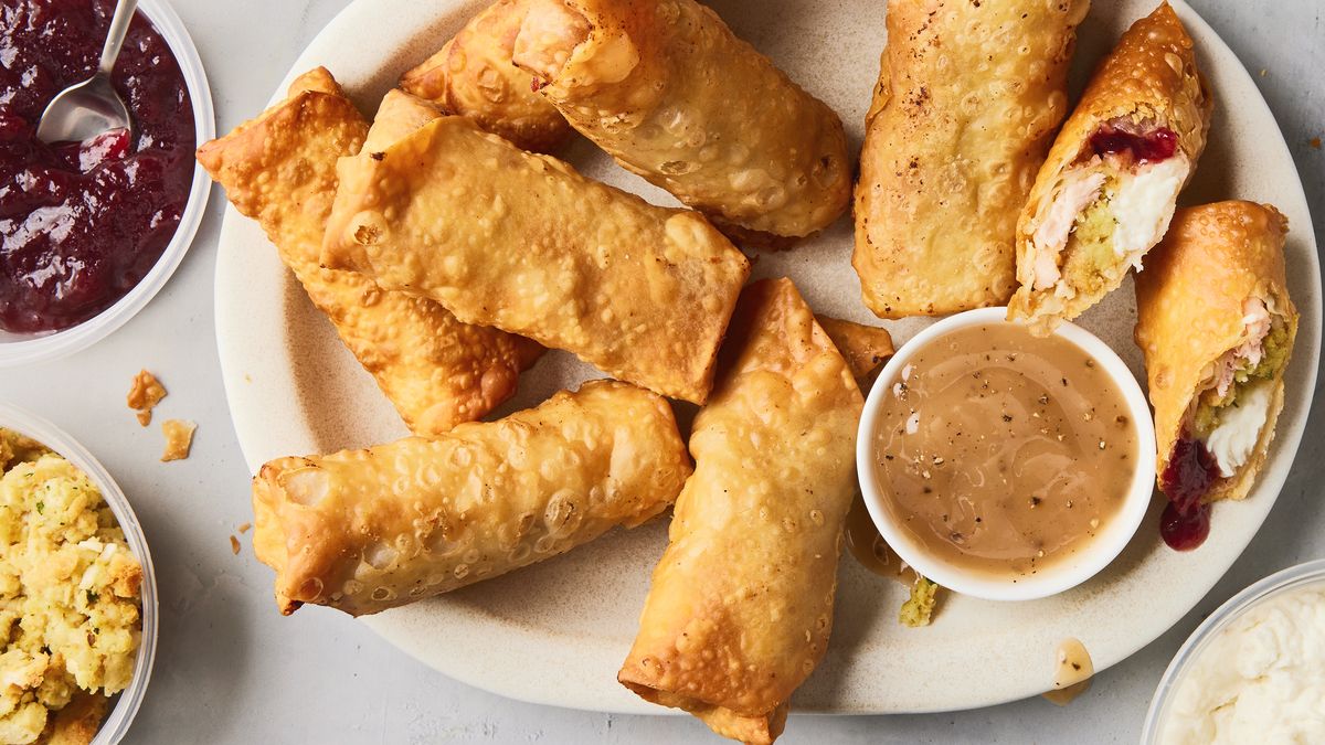 preview for These Thanksgiving Egg Rolls Are The Ultimate Leftovers Glow Up