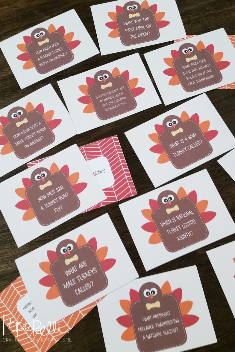 thanksgiving turkey trivia game