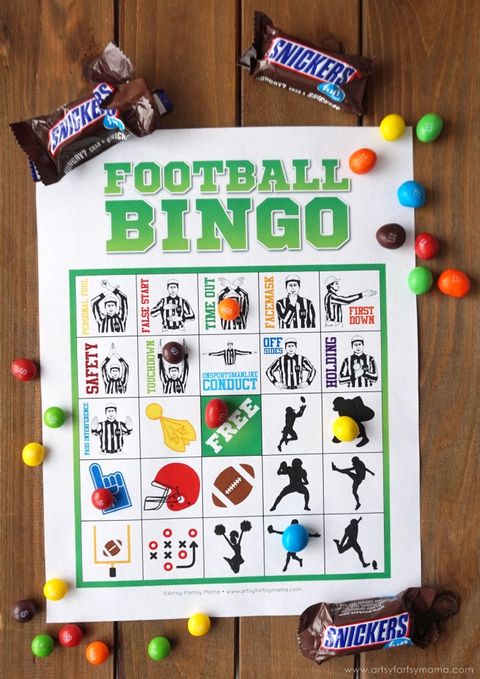thanksgiving games football bingo