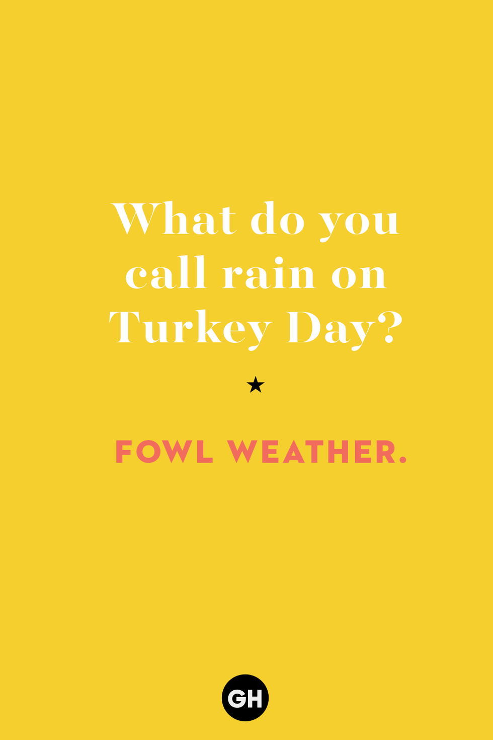 thanksgiving jokes — fowl weather