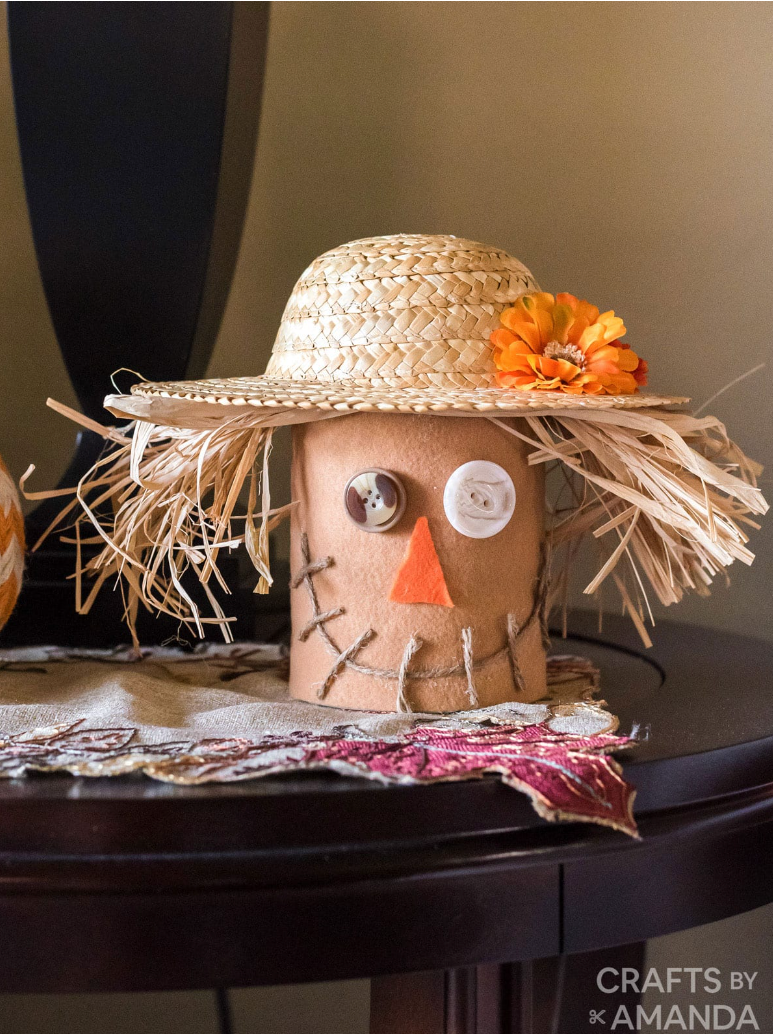 thanksgiving kids crafts coffee can scarecrow