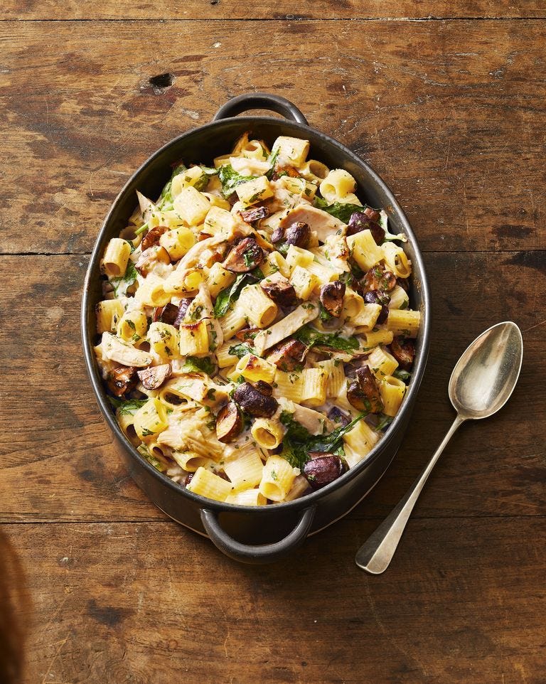 Thanksgiving Leftover Recipes - Creamy Turkey Pasta Casserole