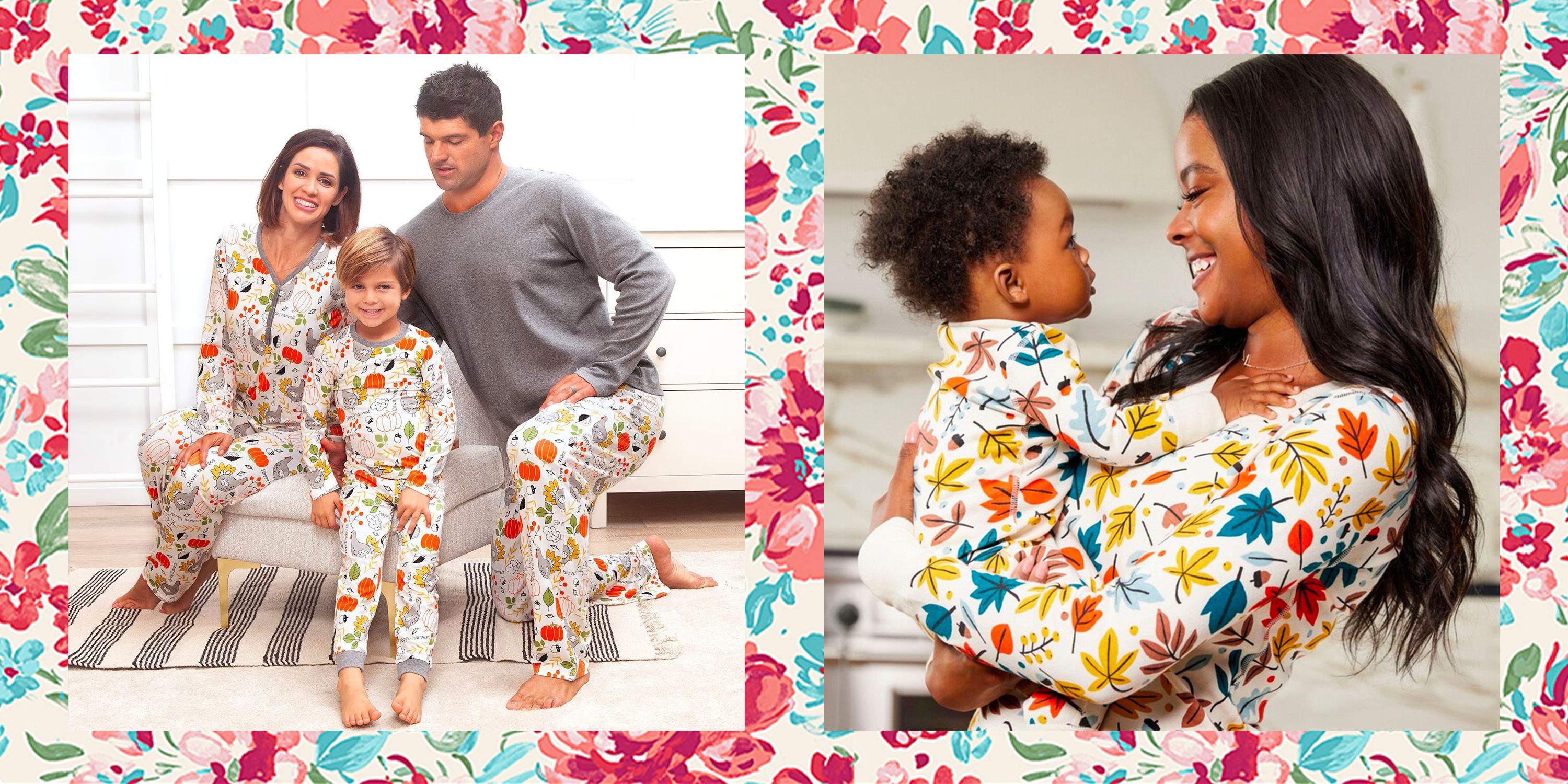 Matching Thanksgiving Graphic Pajama Set for Women