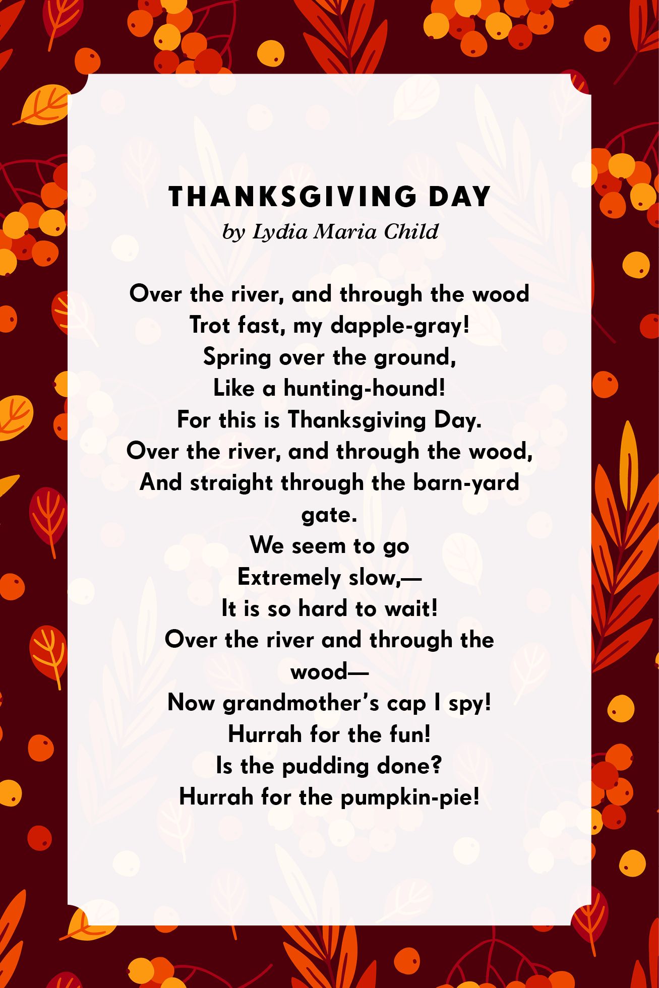 funny thanksgiving poems