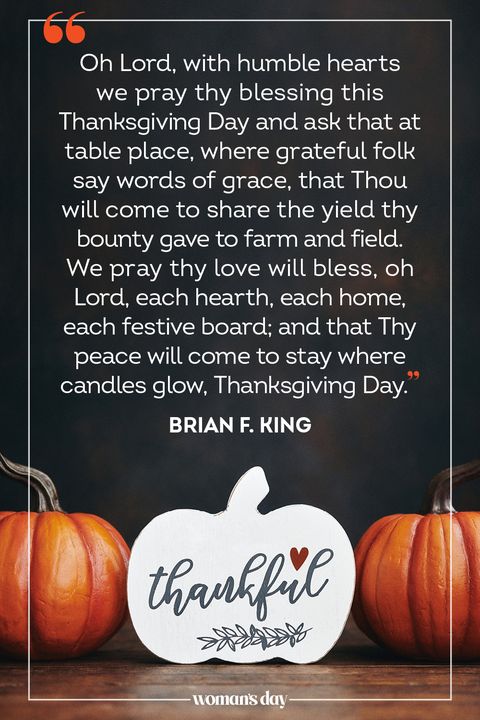 thanksgiving prayer brian f king