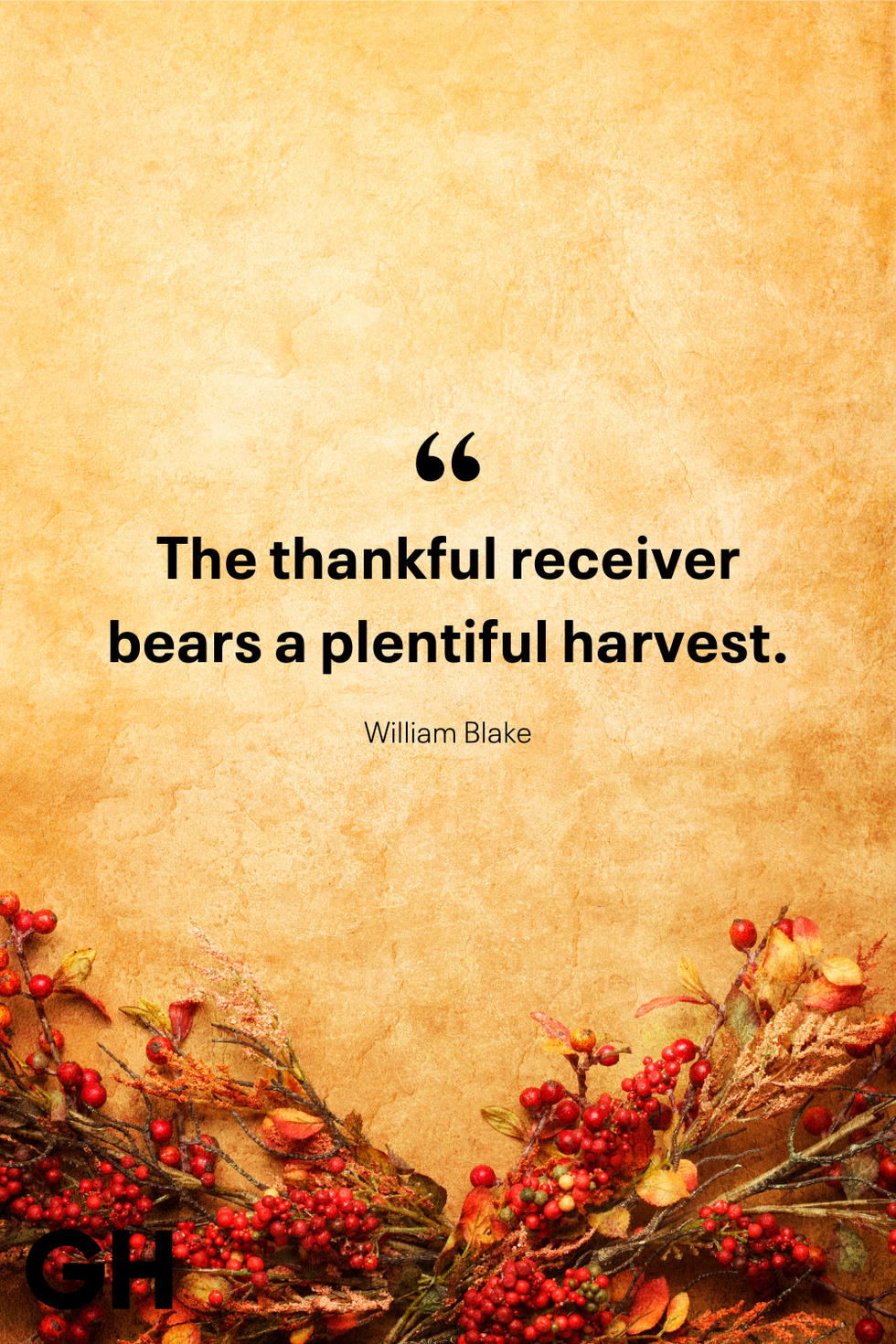 the thankful receiver bears a plentiful harvest william blake