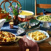 thanksgiving side dishes on a table