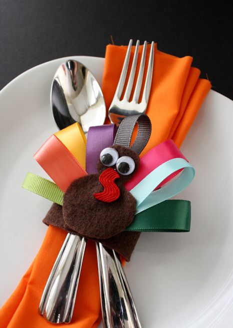 turkey napkin ring for thanksgiving tables for kids