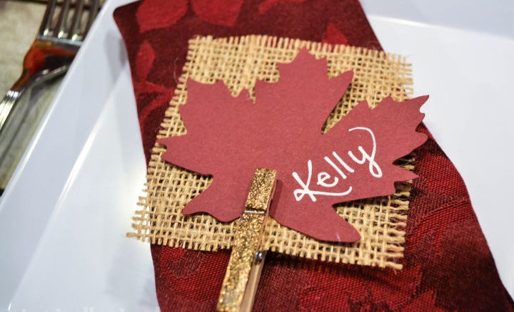 fall leaf place card