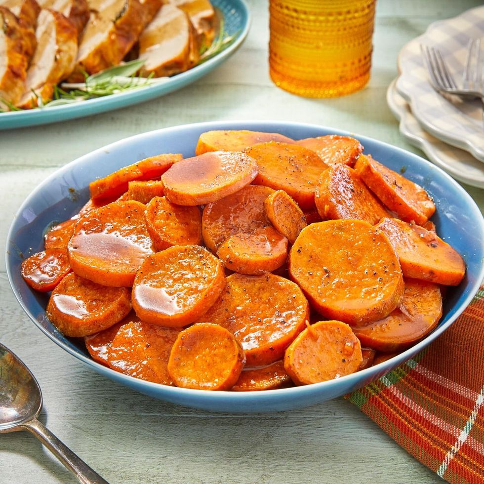 thanksgiving vegetable sides candied sweet potatoes