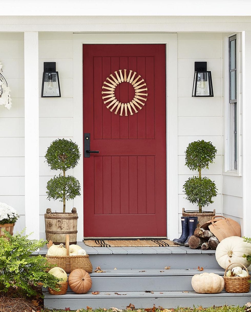 shaker peg thanksgiving wreath