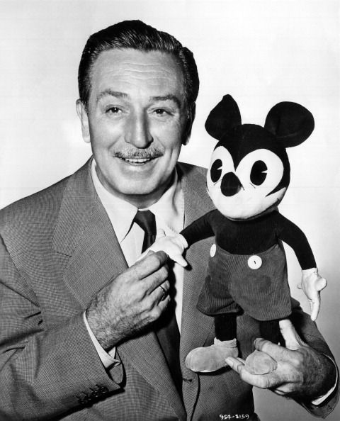 Walt Disney With A Mickey Mouse Puppet