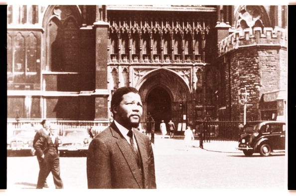 nelson mandela en londres en 1950