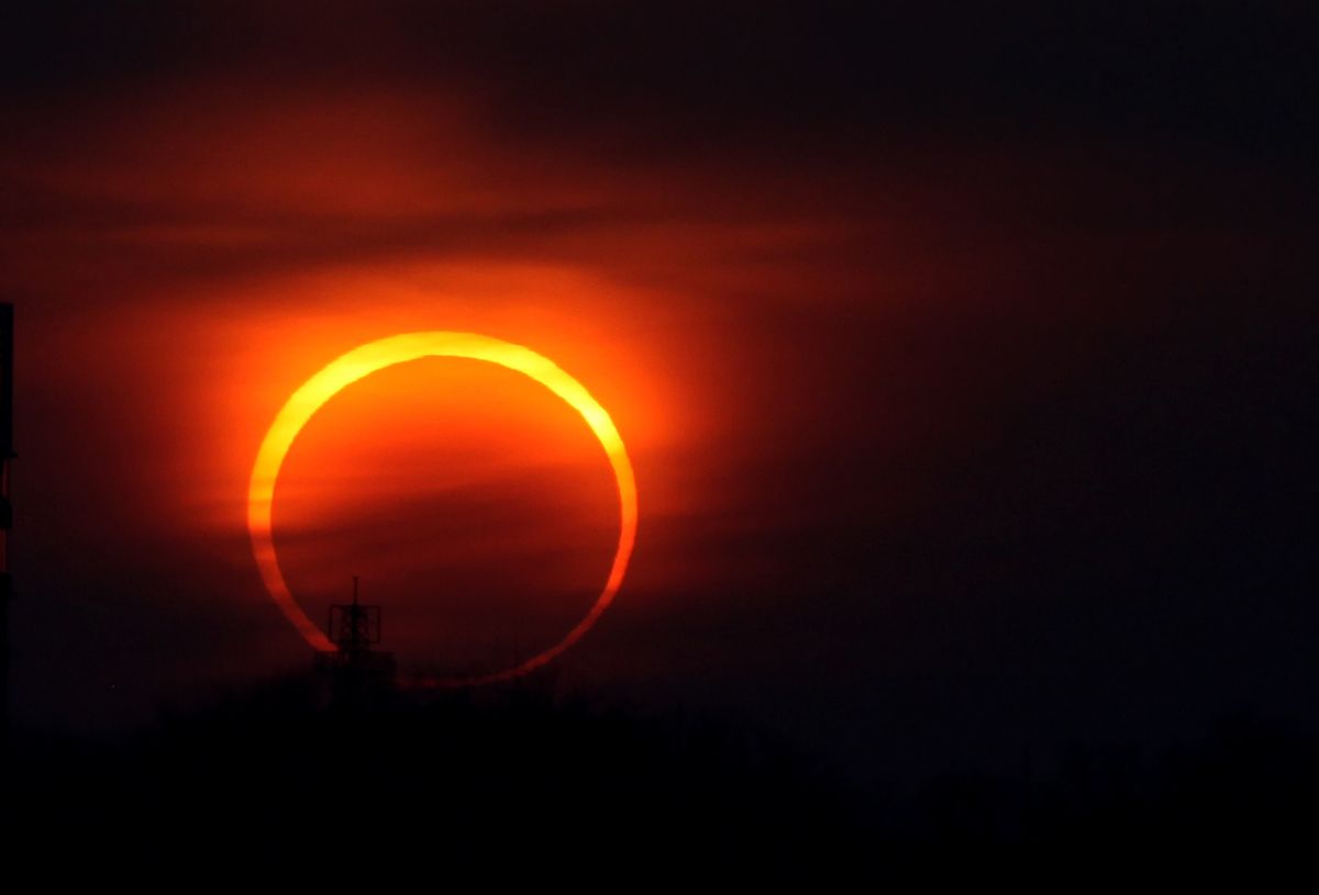 Solar Eclipse Observed in Asia