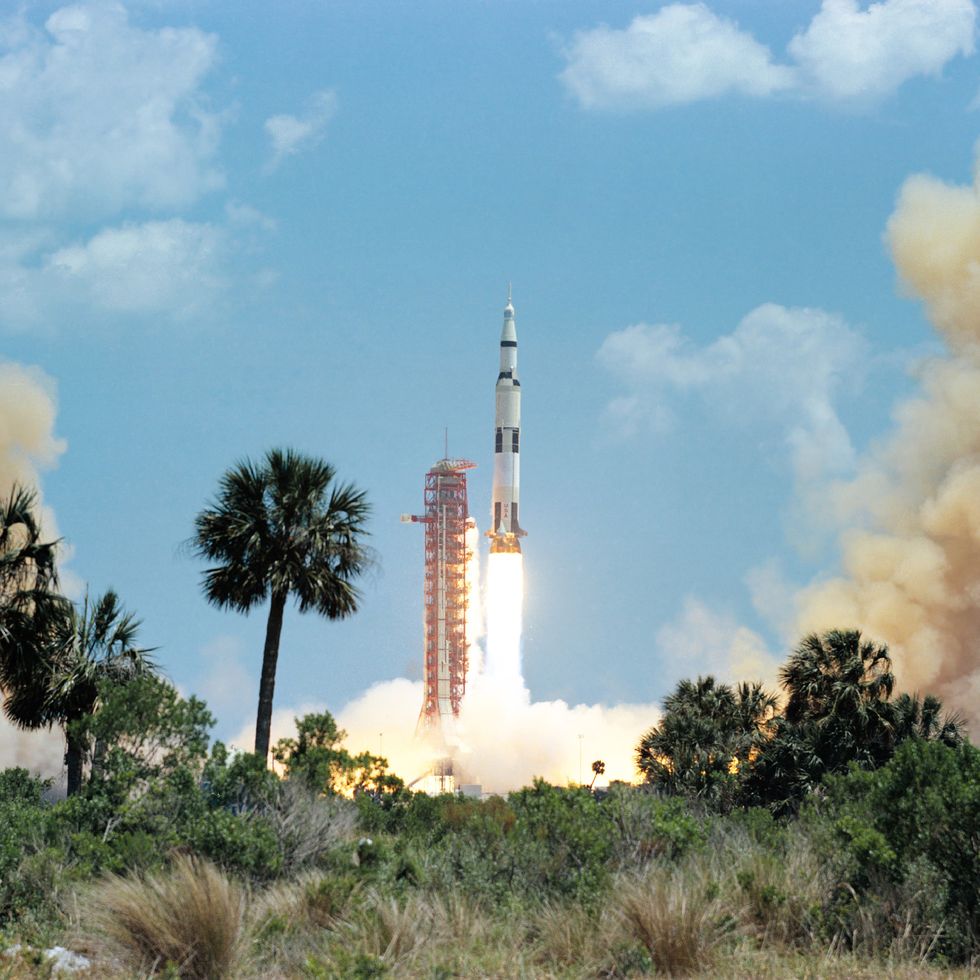 the apollo 16 space vehicle is launched from kennedy space center