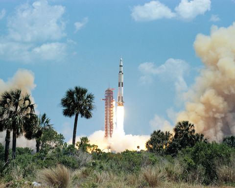 the apollo 16 space vehicle is launched from kennedy space center