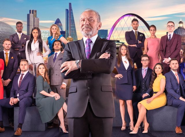 Lord Sugar with The Apprentice Candidates of 2018