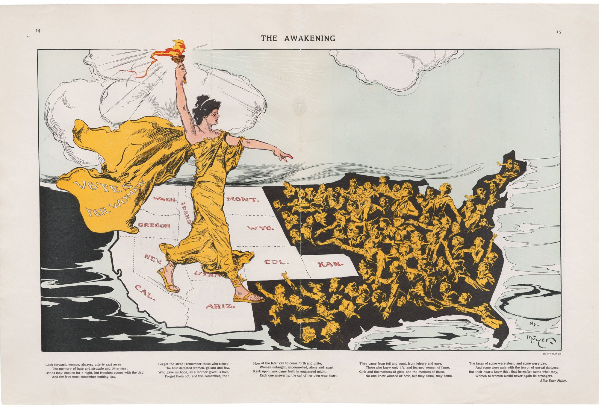 the awakening, 1915, by henry mayer for puck