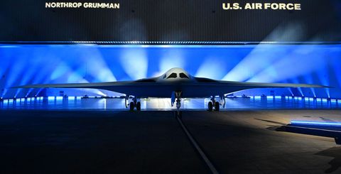 us unveils the new b21 raider stealth bomber plane