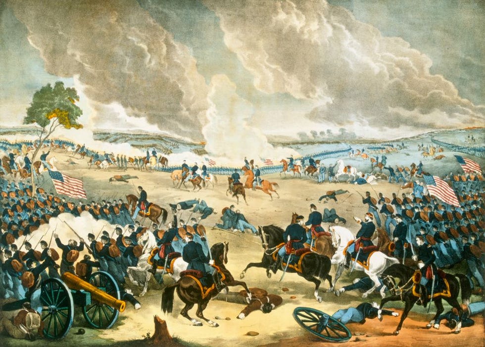 the battle of gettysburg lithograph