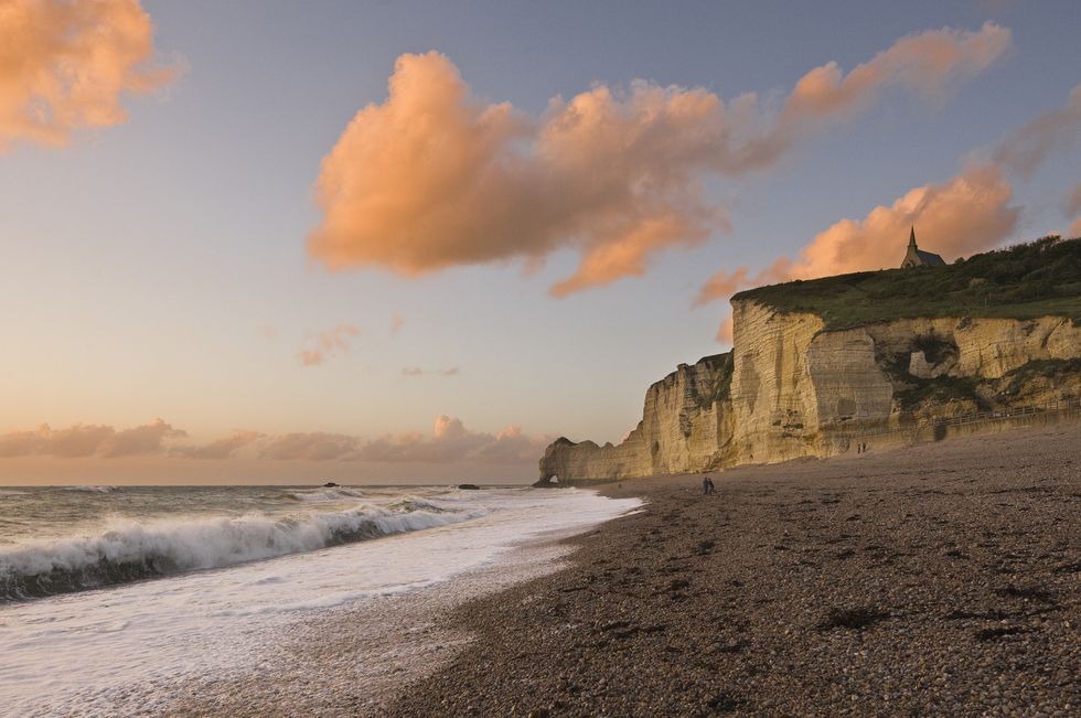 the beach and the cliff of amont